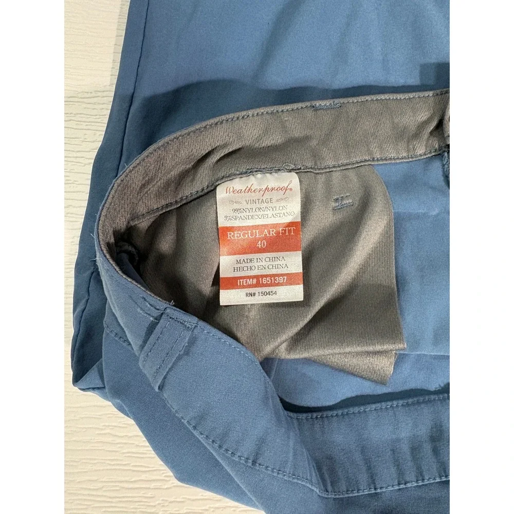 Weatherproof Vintage Mens Blue Utility Cargo Shorts Size 40 Regular Fit 1651397
